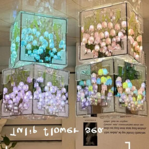 Handmade Diy Tulip Flower Cube Night Light Gt Full Set - Image 6