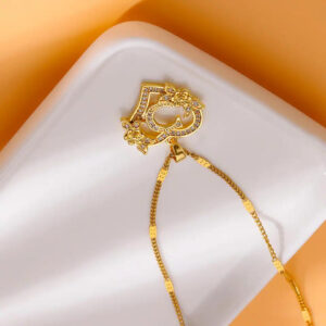 Zircon Flower Heart Initials Necklaces For Women Stainless Steel Heart - Image 4