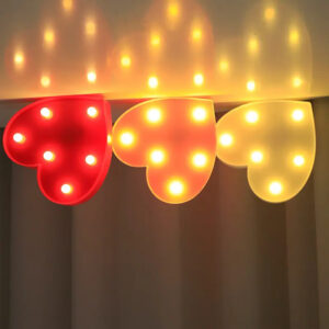 Love Heart Led Lamp Wedding Party Romantic Red Pink Night - Image 4