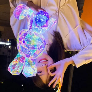 Gloeiende Teddybeer Led Kleurrijke Hertenlamp Fantasie Konijn Sfeer Geschenkdoos Feest - Image 7