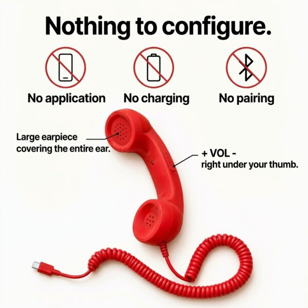 3.5mm Retro Telephone Phone Handset Receiver For Phones PC Telephone Receiver Handheld Phone Receiver Portable Classic Headphone