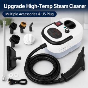 2500W High Temp Portable Handheld Steam Cleaner for Home Couch Car Detailing and Upholstery Cleaning