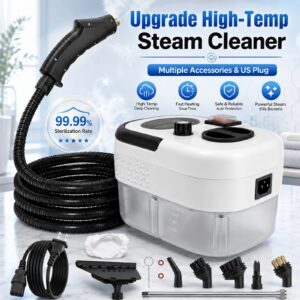 2500W High Temp Portable Handheld Steam Cleaner for Home Couch Car Detailing and Upholstery Cleaning