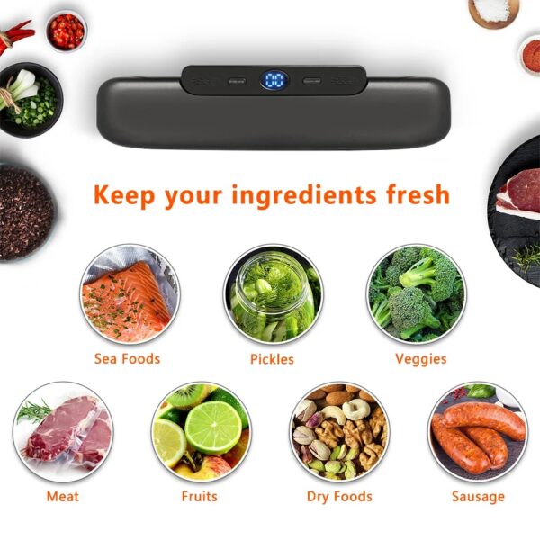 Automatic Food Vacuum Sealer Machine for Kitchen Food Preservation Electric Packaging System with 30cm Sealing Bar