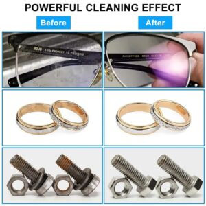 Digital Ultrasonic Cleaner 800ml Stainless Steel Tank Professional Jewelry Cleaning Machine for Glasses Watches and Rings 40kHz