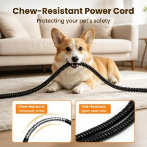 Electric Pet Heating Pad for Dogs and Cats 24x18 Inches Waterproof Heated Bed with Auto-Off Timer and Chew-Proof Cord