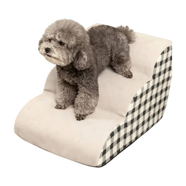 High Density Foam Pet Steps for Large Dogs and Dog Bed Stairs Ramp | Washable 2 and 3 Step Pet Stairs for Bed High Density Foam Pet Steps for Large Dogs and Dog Bed Stairs Ramp | Washable 2 and 3 Step Pet Stairs for Bed