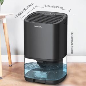 Quiet Portable Dehumidifier for Bedroom and Home 36W Small Electric Moisture Absorber Machine Air Dryer for Office and Kitchen